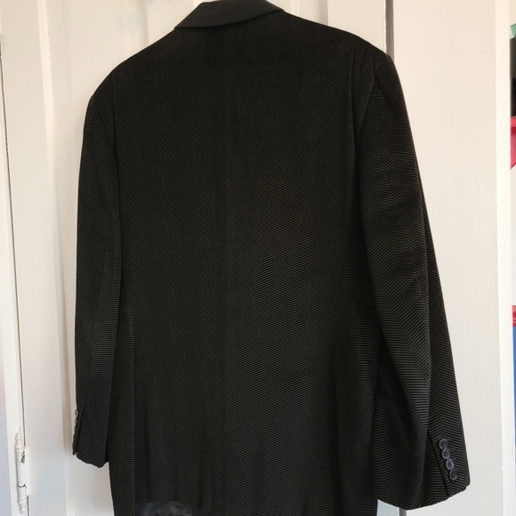 Joseph Abboud Mens 40 Reg Size Large. Black 100% Cotton texured Dinner Jacket. - Picture 3 of 5